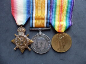 1914 TRIO KIA 1ST BATT. NORTHUMBERLAND FUSILIERS